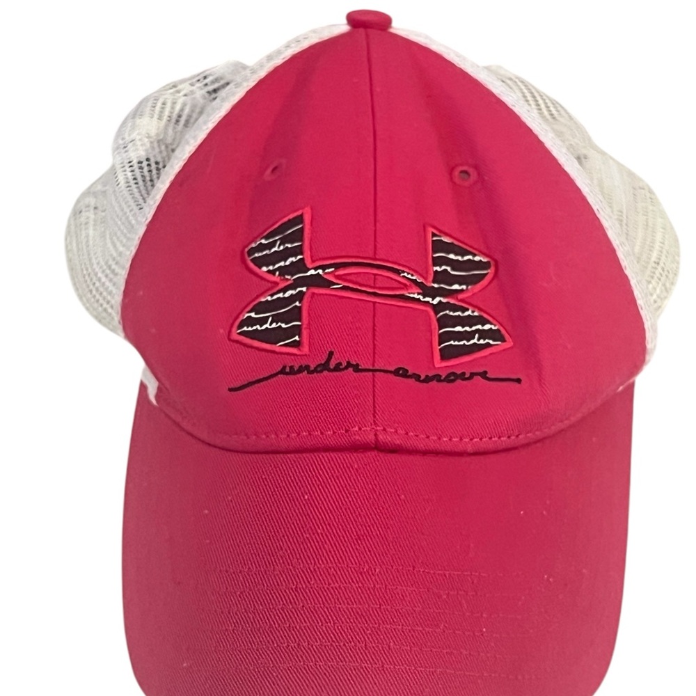 Under Armour Pink, Black, white Mesh Hat